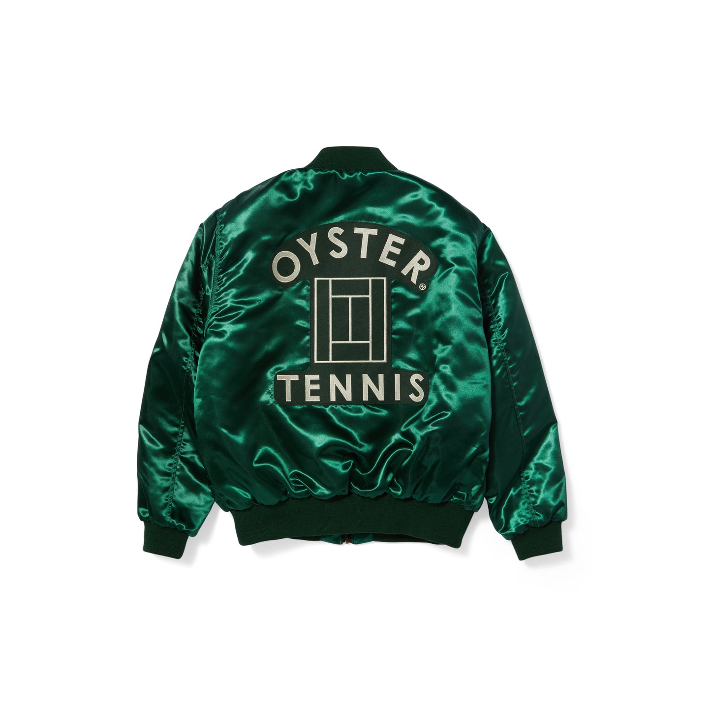 OTC SATIN VARSITY JACKET - GREEN