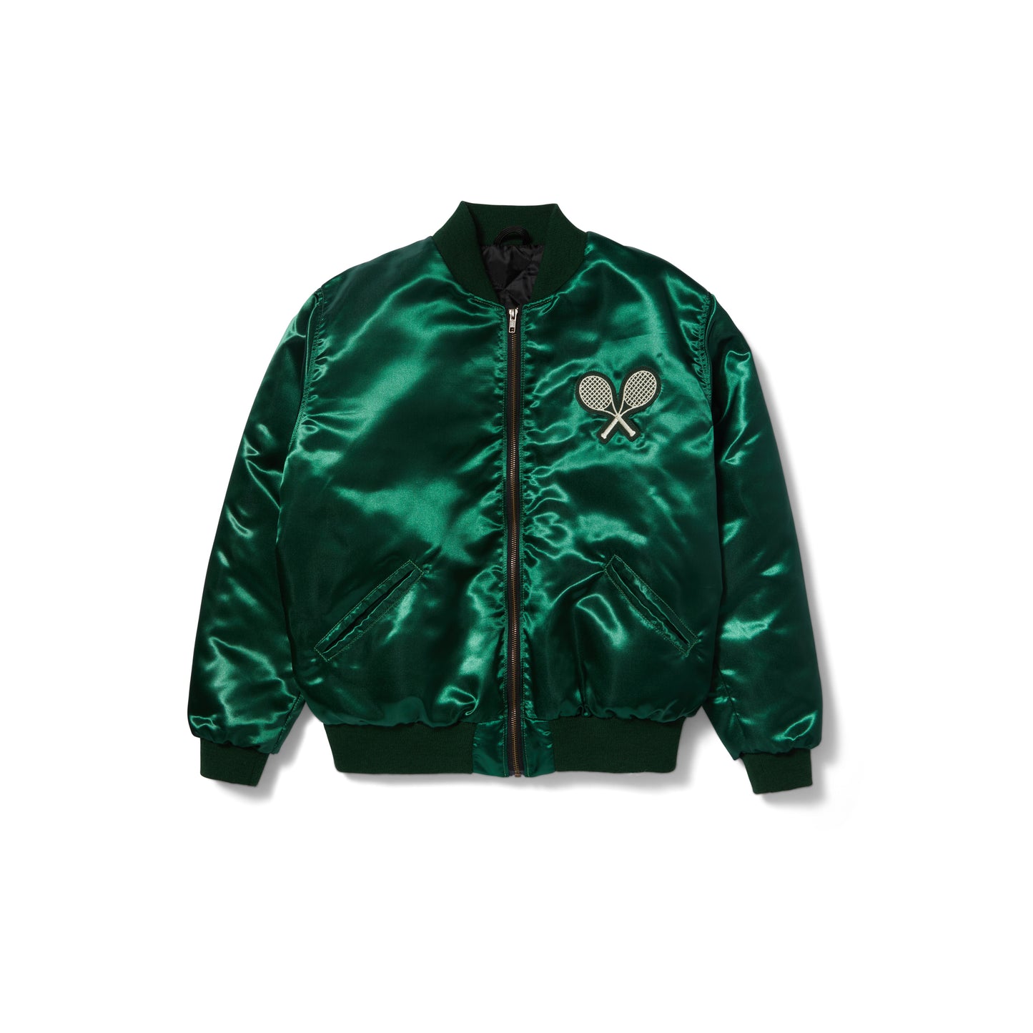 OTC SATIN VARSITY JACKET - GREEN