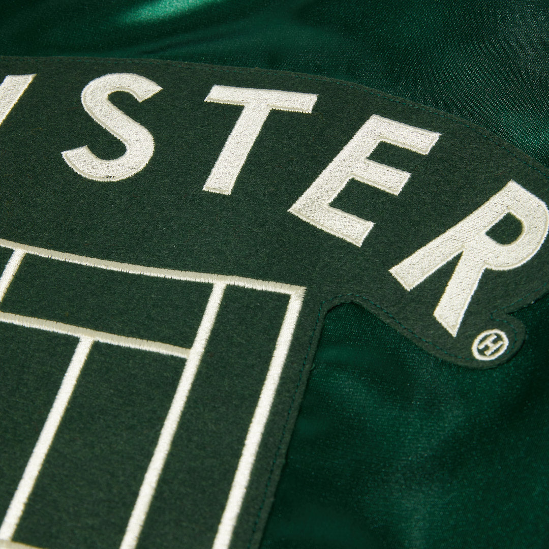 OTC SATIN VARSITY JACKET - GREEN